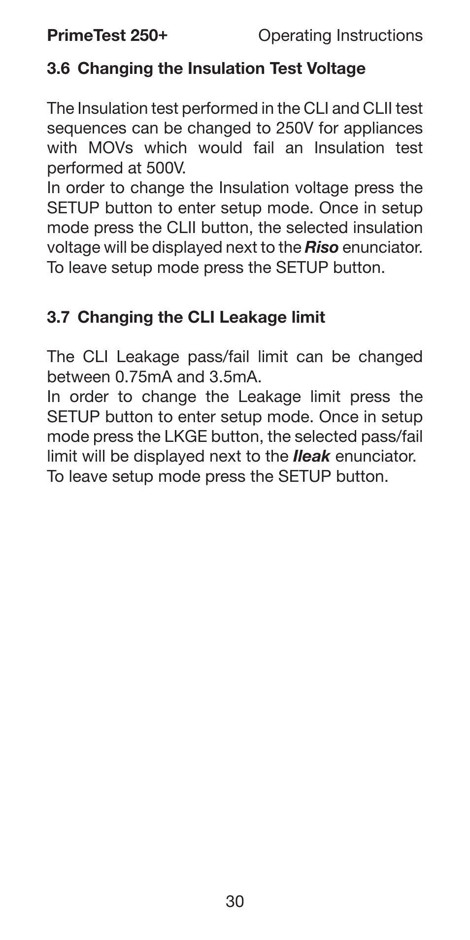 Seaward 250 PrimeTest User Manual | Page 32 / 48