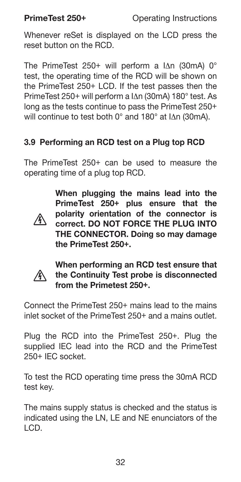 Seaward 250 PrimeTest User Manual | Page 34 / 48