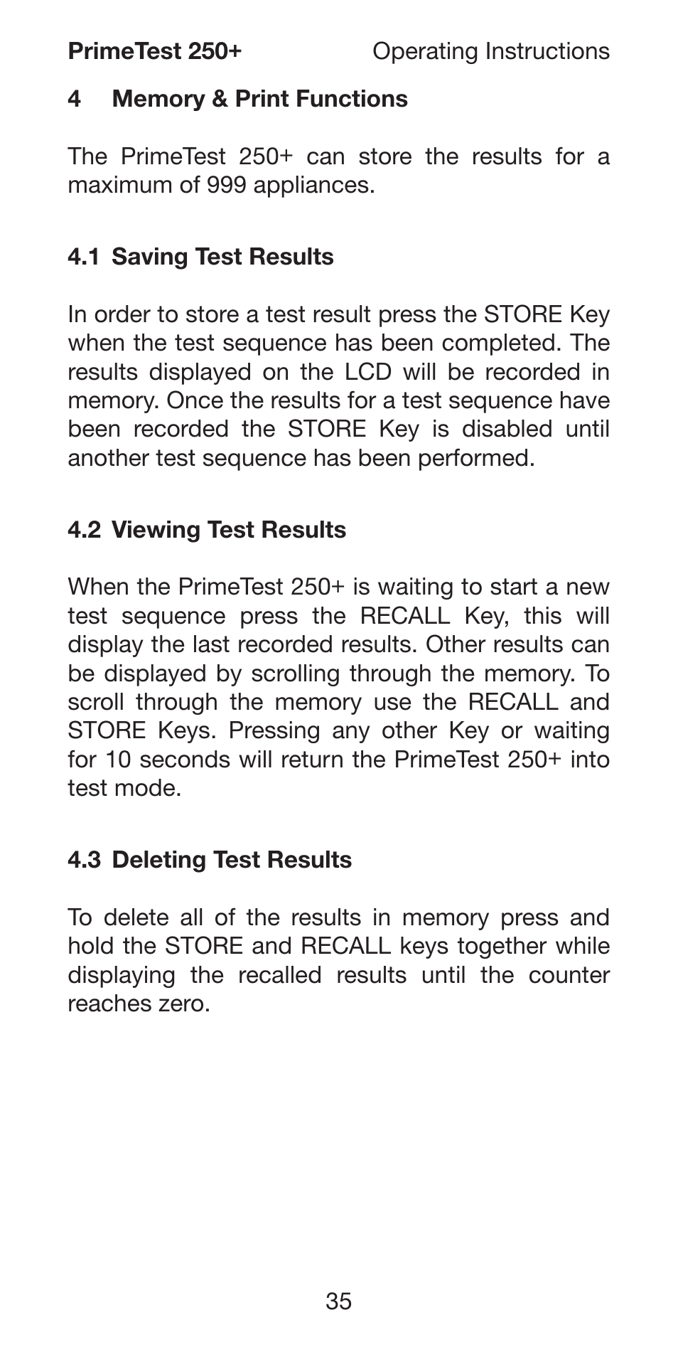 Seaward 250 PrimeTest User Manual | Page 37 / 48