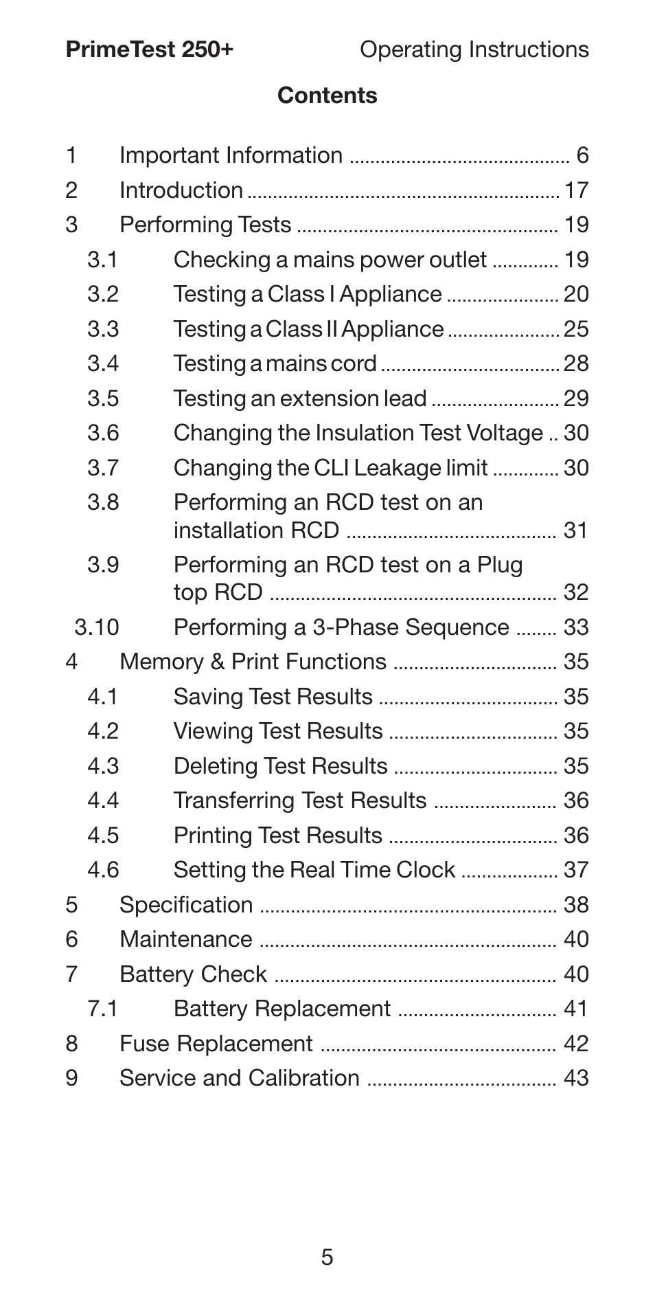 Seaward 250 PrimeTest User Manual | Page 7 / 48