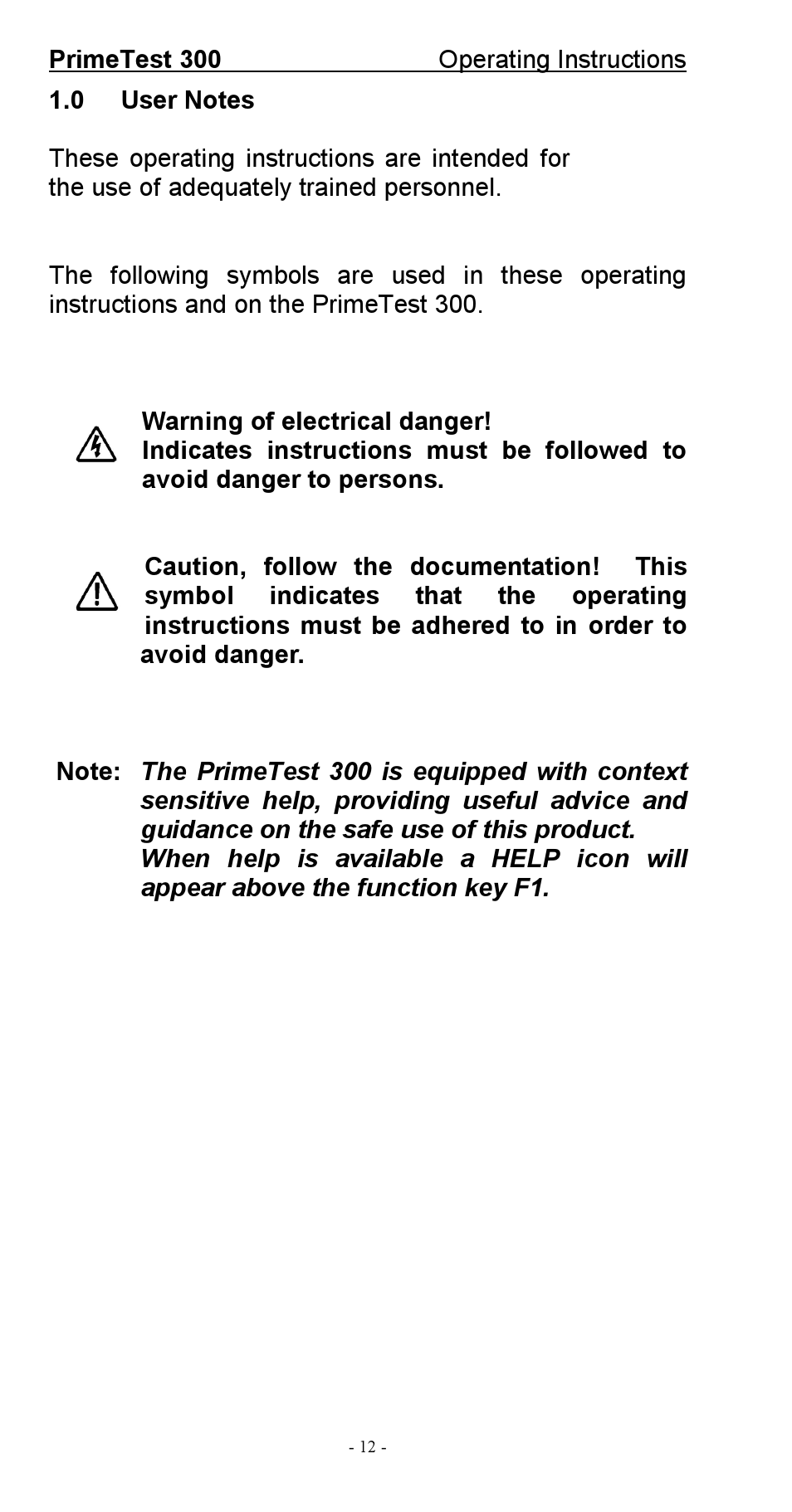Seaward 300 PrimeTest User Manual | Page 13 / 92