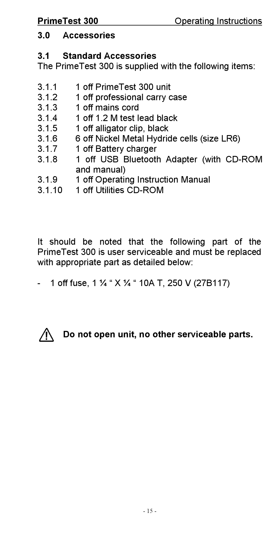 Seaward 300 PrimeTest User Manual | Page 16 / 92
