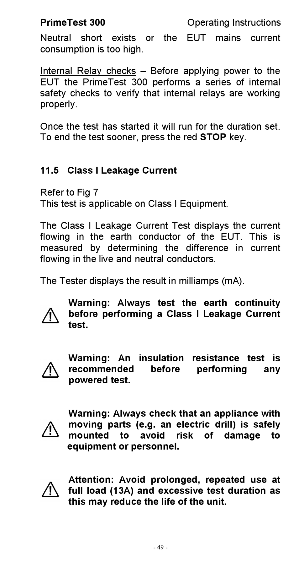 Seaward 300 PrimeTest User Manual | Page 50 / 92