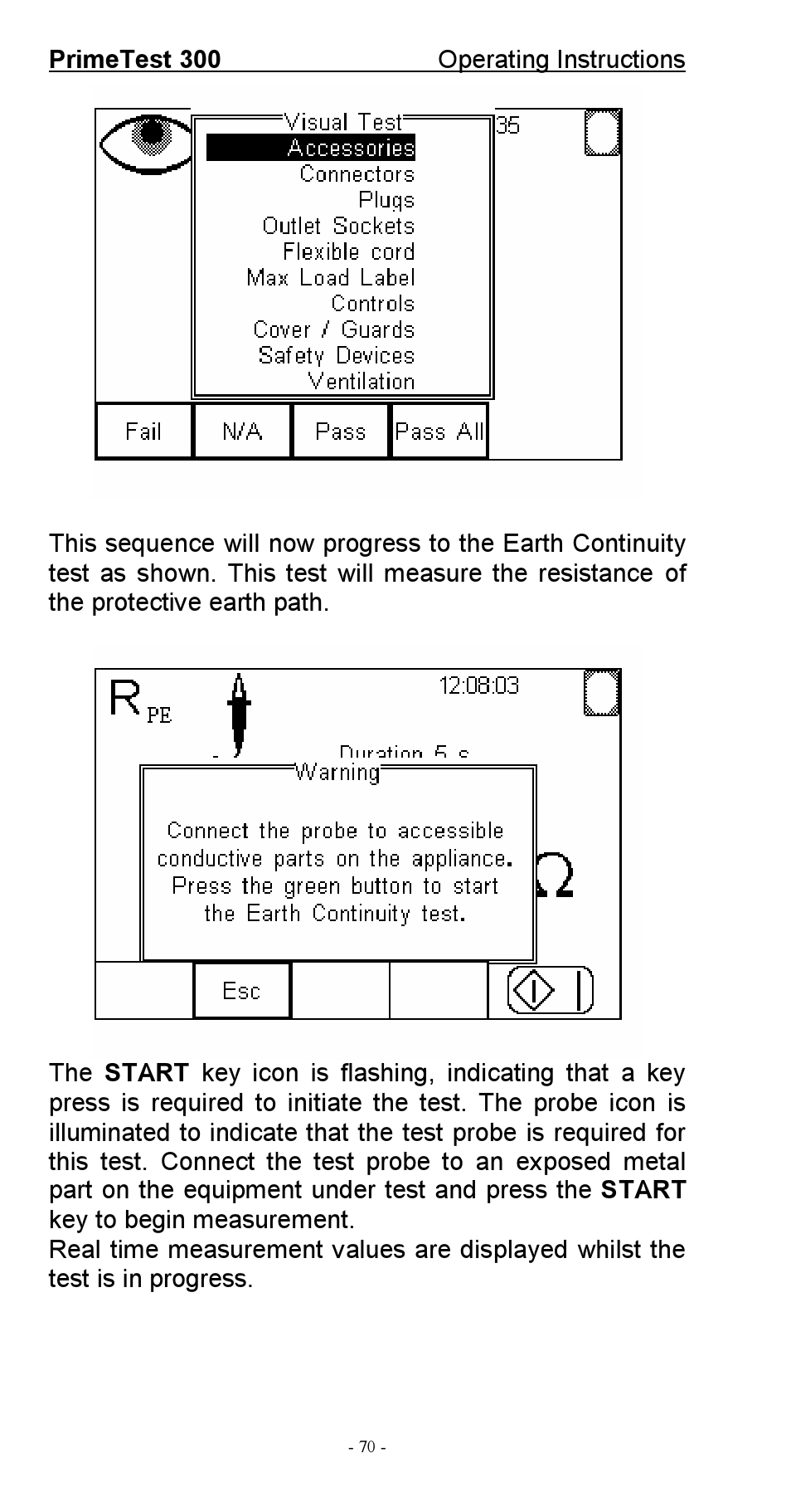 Seaward 300 PrimeTest User Manual | Page 71 / 92