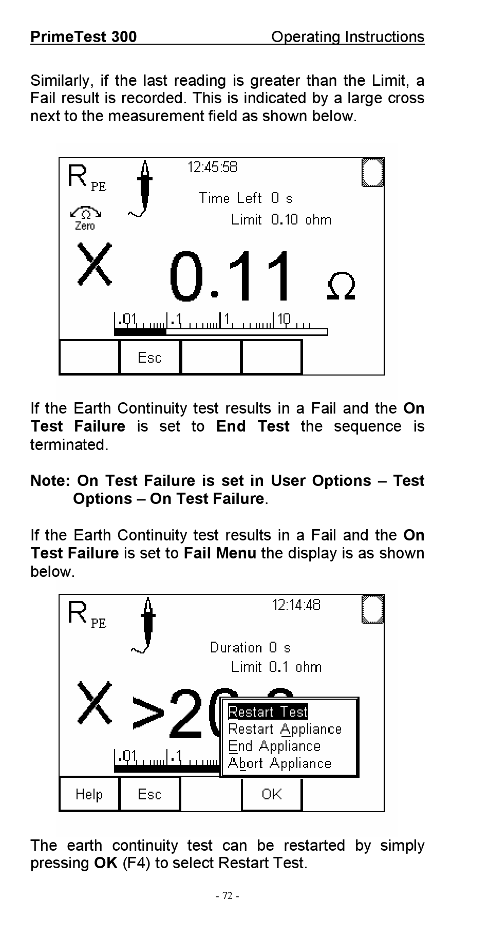 Seaward 300 PrimeTest User Manual | Page 73 / 92
