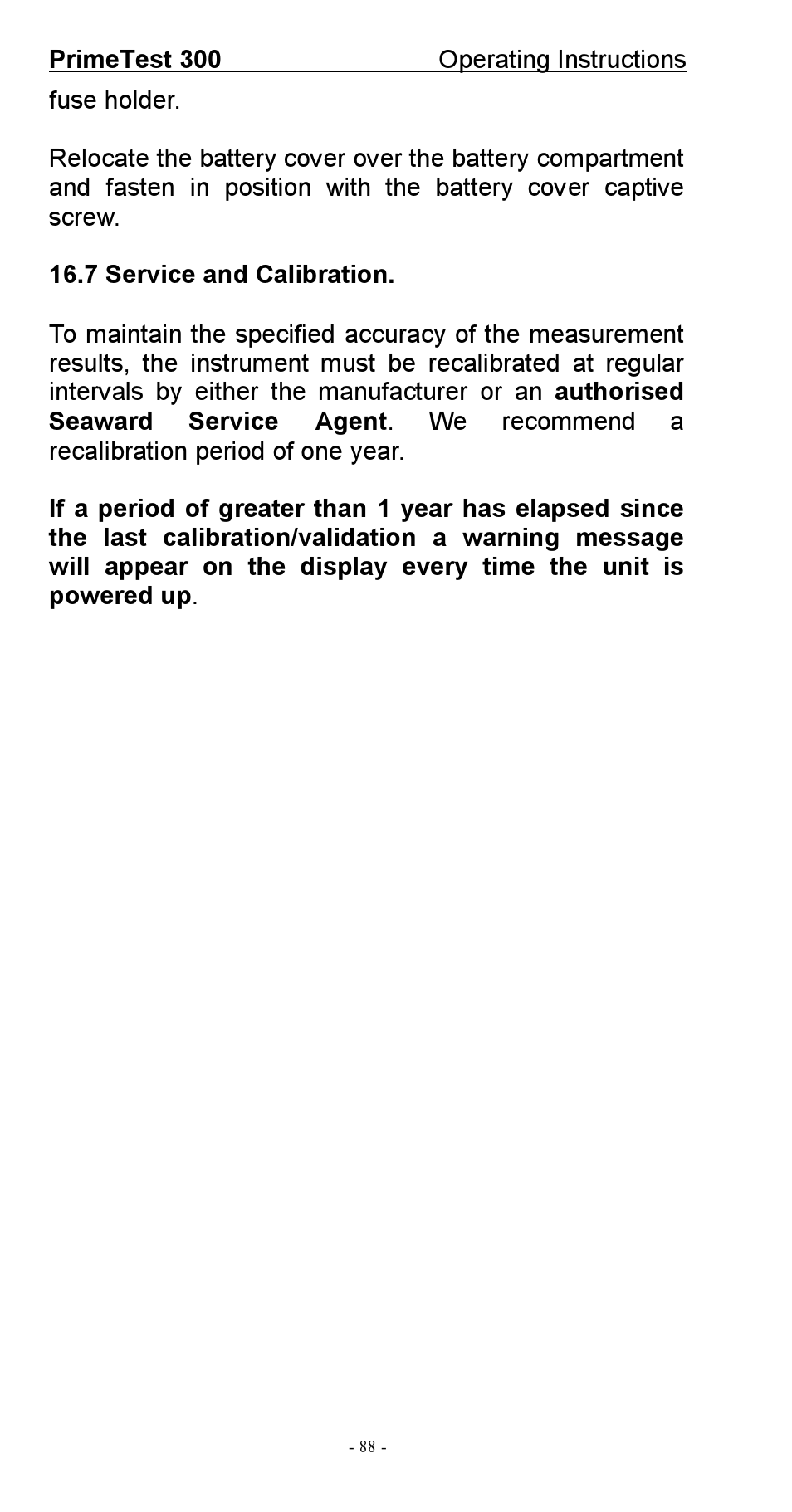 Seaward 300 PrimeTest User Manual | Page 89 / 92