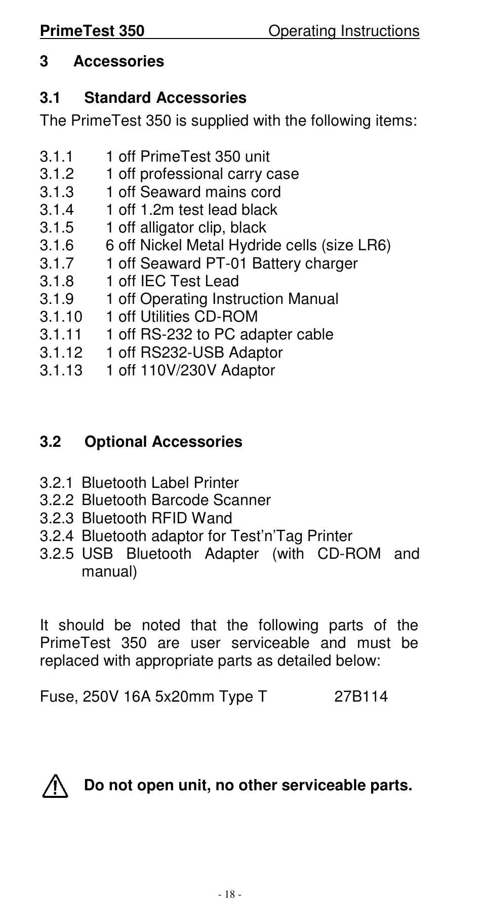 Seaward 350 PrimeTest User Manual | Page 19 / 112