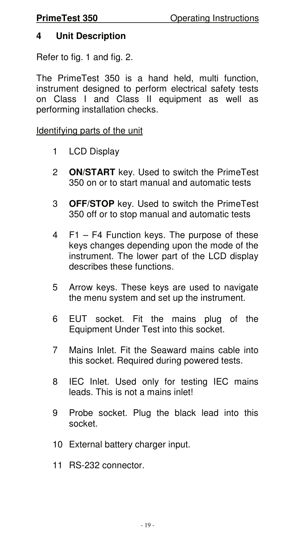 Seaward 350 PrimeTest User Manual | Page 20 / 112