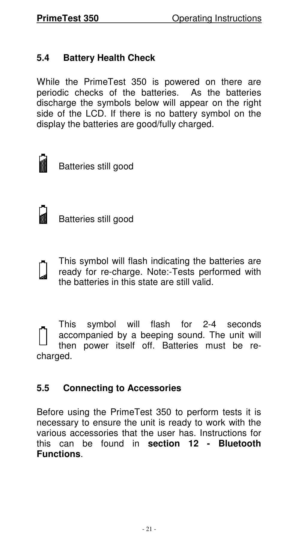 Seaward 350 PrimeTest User Manual | Page 22 / 112