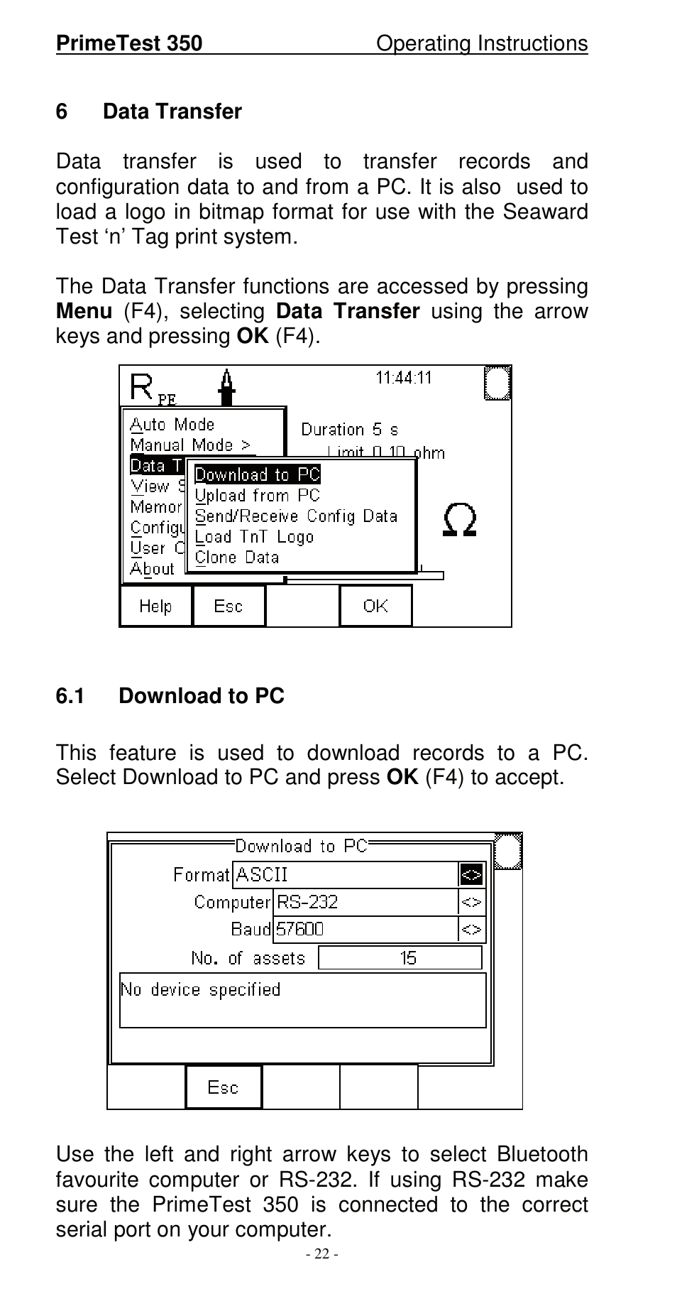 Seaward 350 PrimeTest User Manual | Page 23 / 112