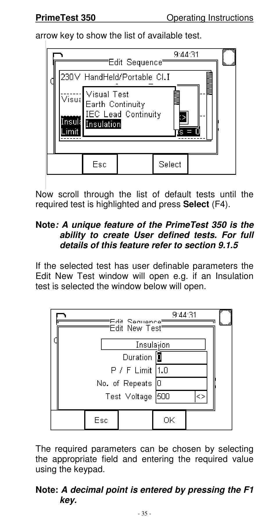 Seaward 350 PrimeTest User Manual | Page 36 / 112