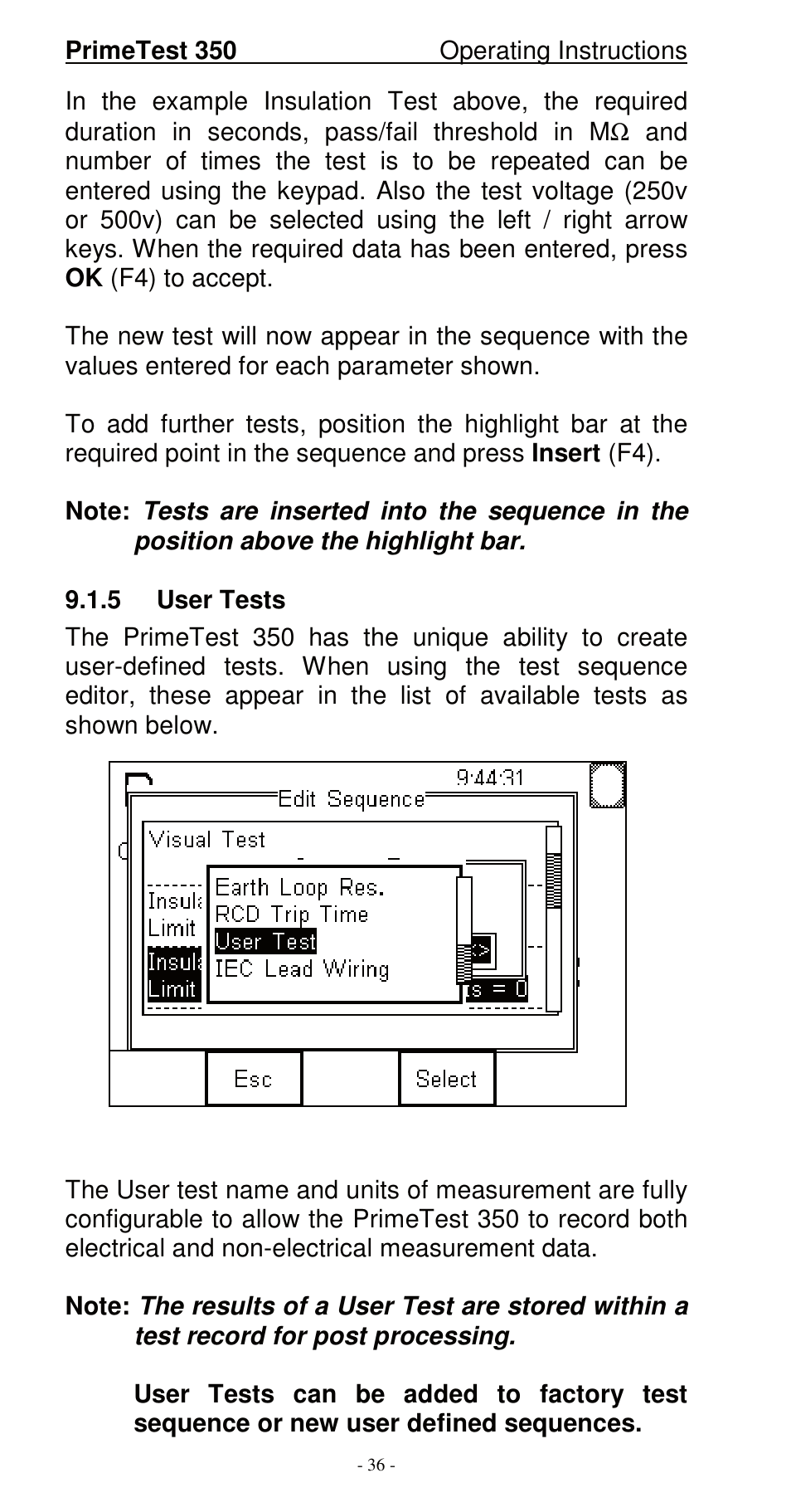 Seaward 350 PrimeTest User Manual | Page 37 / 112