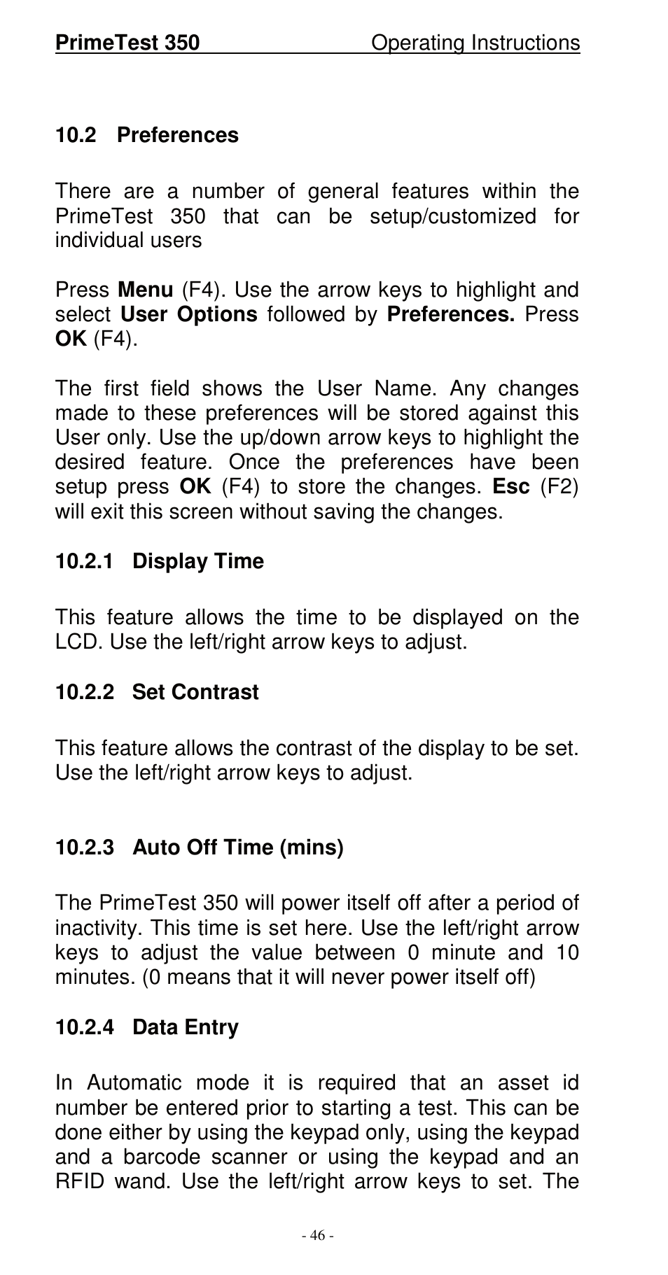 Seaward 350 PrimeTest User Manual | Page 47 / 112