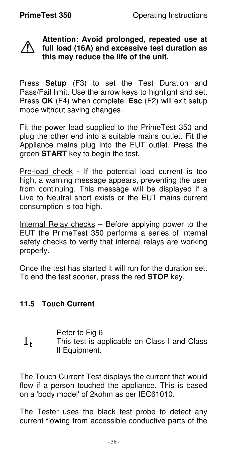 Seaward 350 PrimeTest User Manual | Page 57 / 112