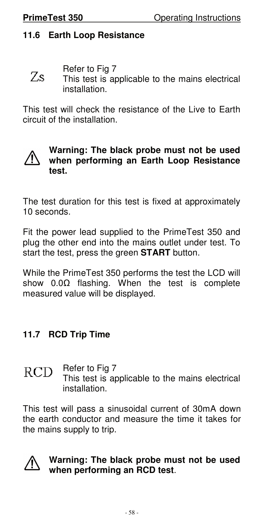 Seaward 350 PrimeTest User Manual | Page 59 / 112