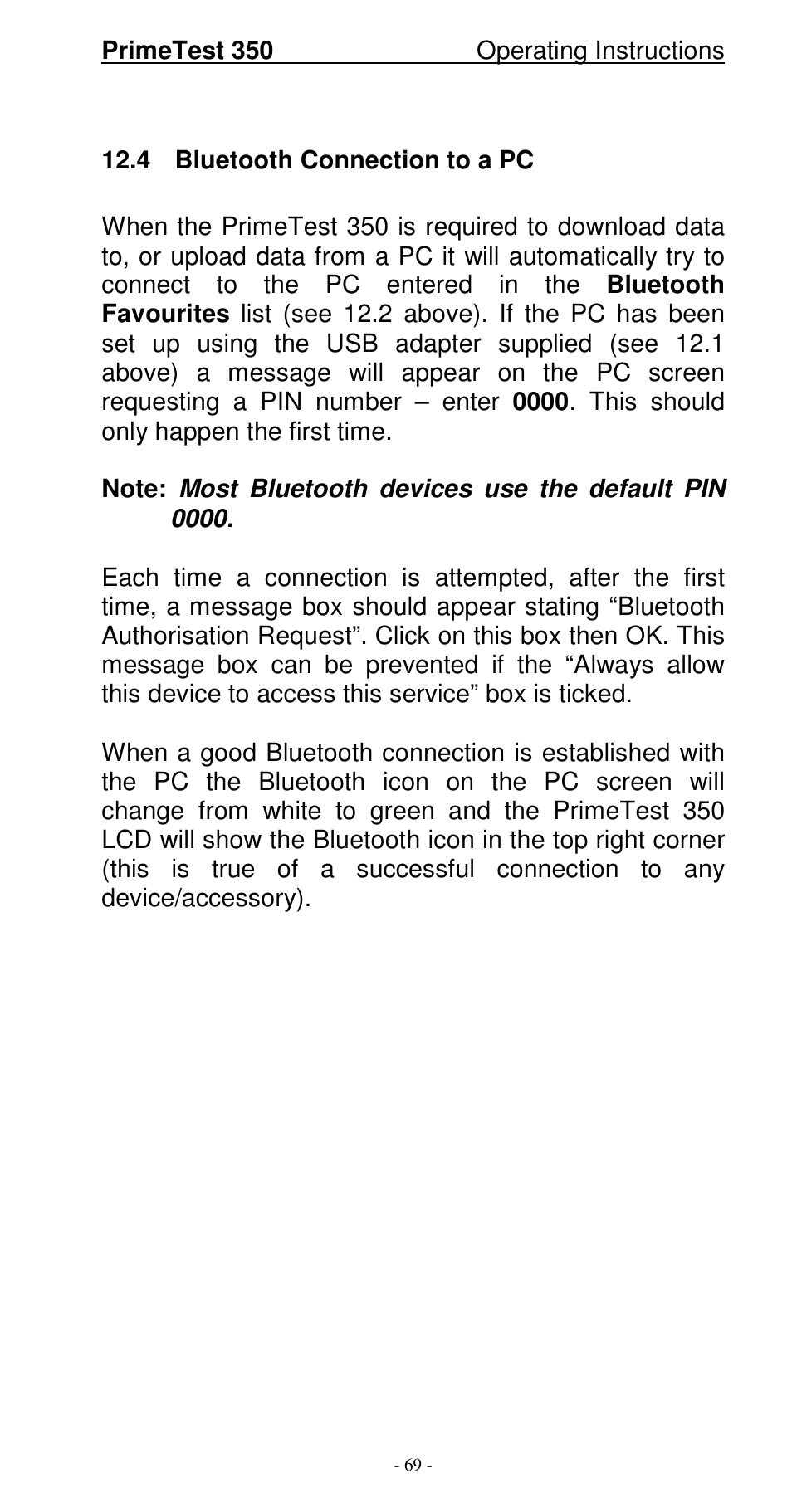 Seaward 350 PrimeTest User Manual | Page 70 / 112