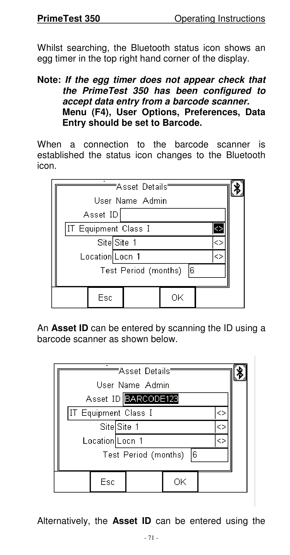 Seaward 350 PrimeTest User Manual | Page 72 / 112