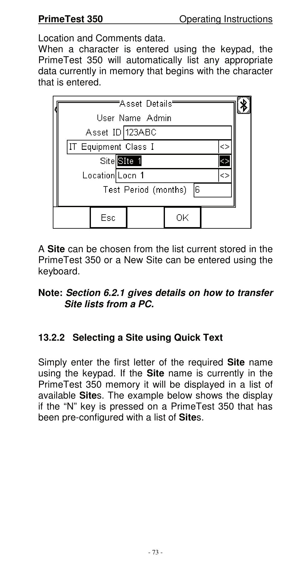 Seaward 350 PrimeTest User Manual | Page 74 / 112