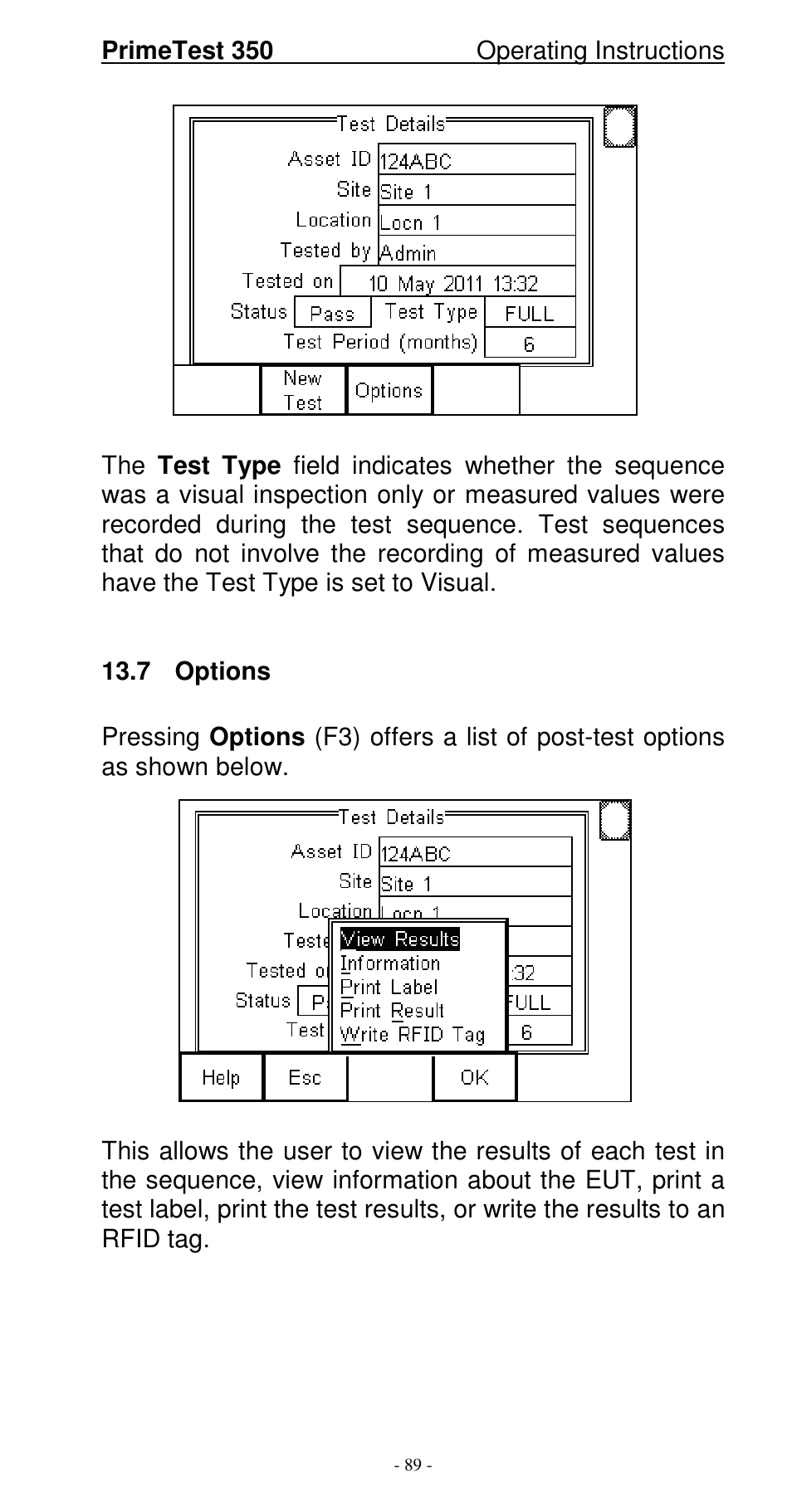 Seaward 350 PrimeTest User Manual | Page 90 / 112