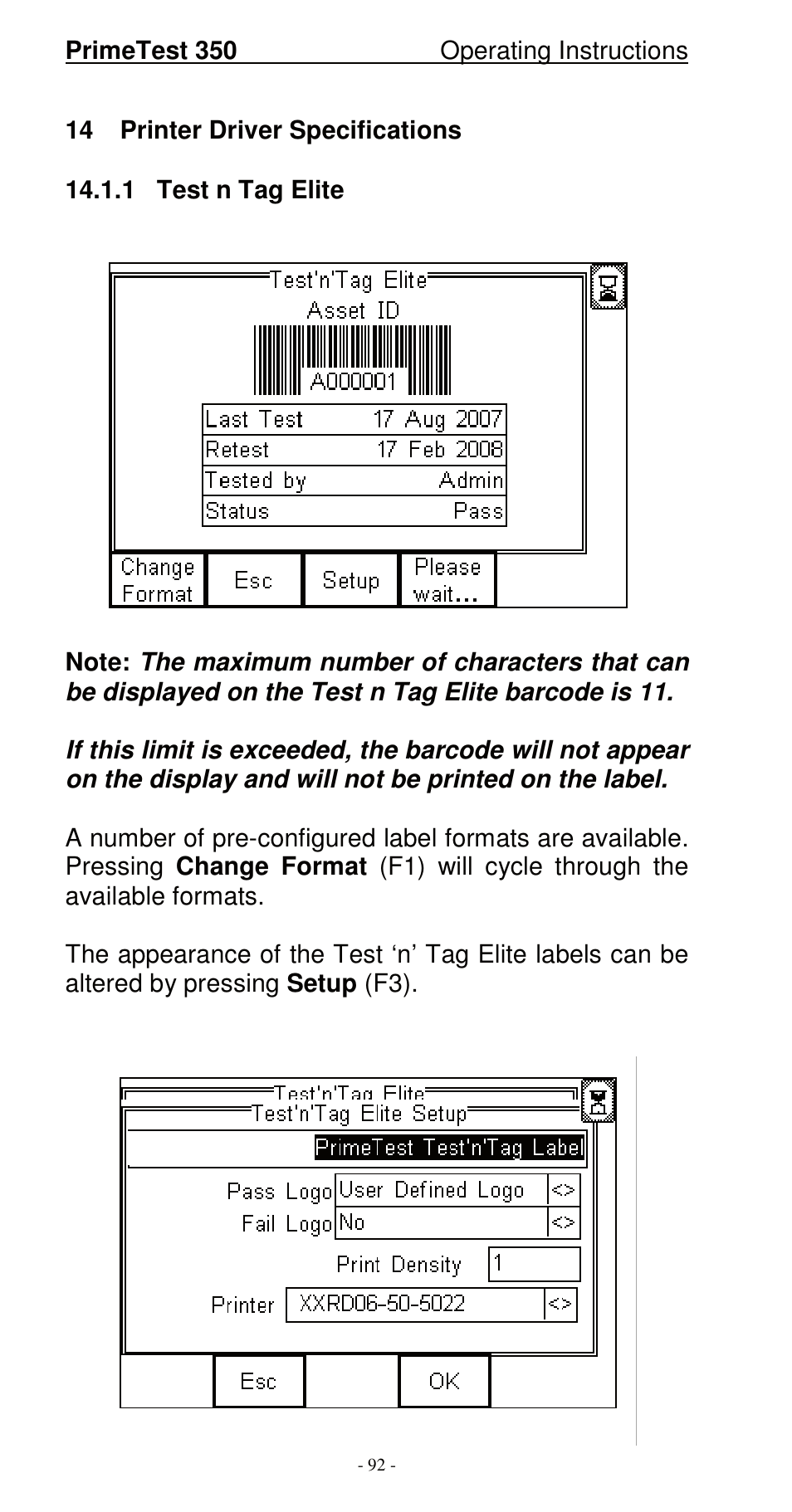 Seaward 350 PrimeTest User Manual | Page 93 / 112