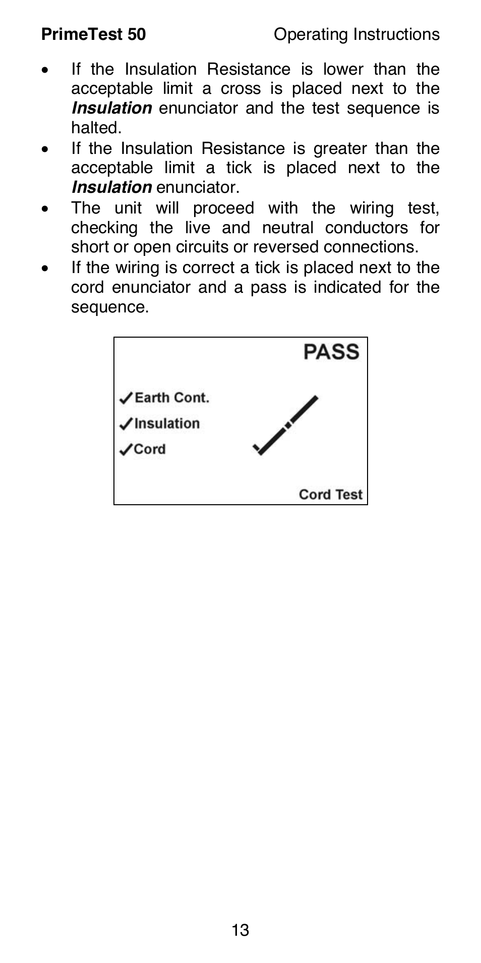 Seaward 50 PrimeTest User Manual | Page 15 / 20