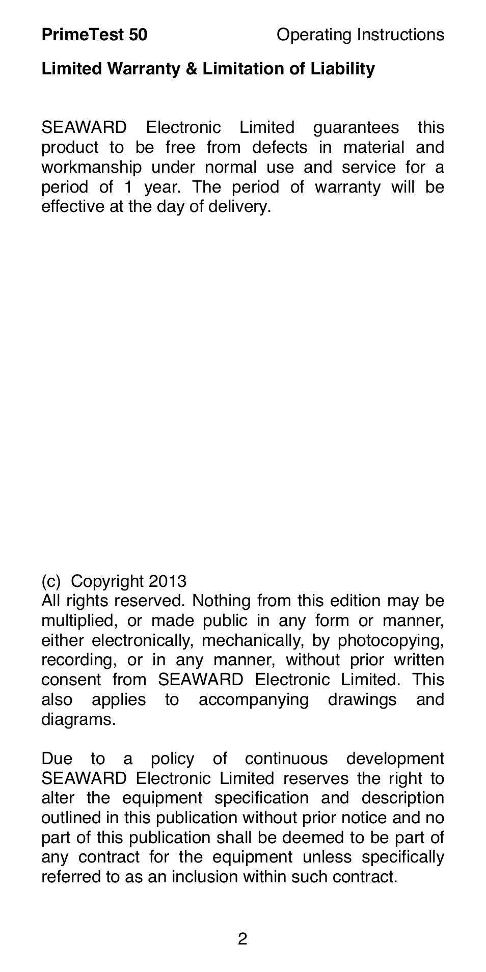 Seaward 50 PrimeTest User Manual | Page 4 / 20
