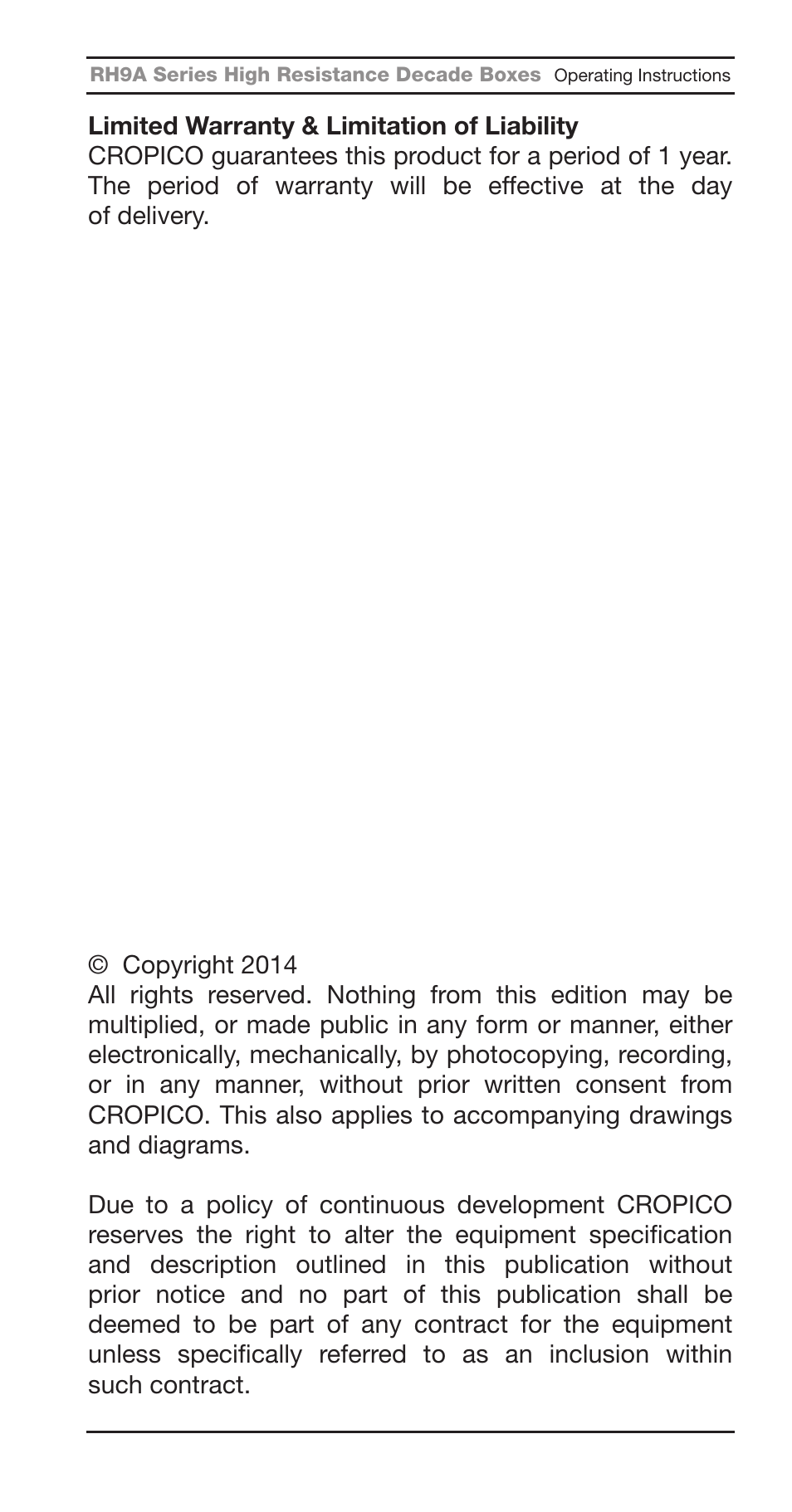 Seaward RH9A Series User Manual | Page 3 / 16