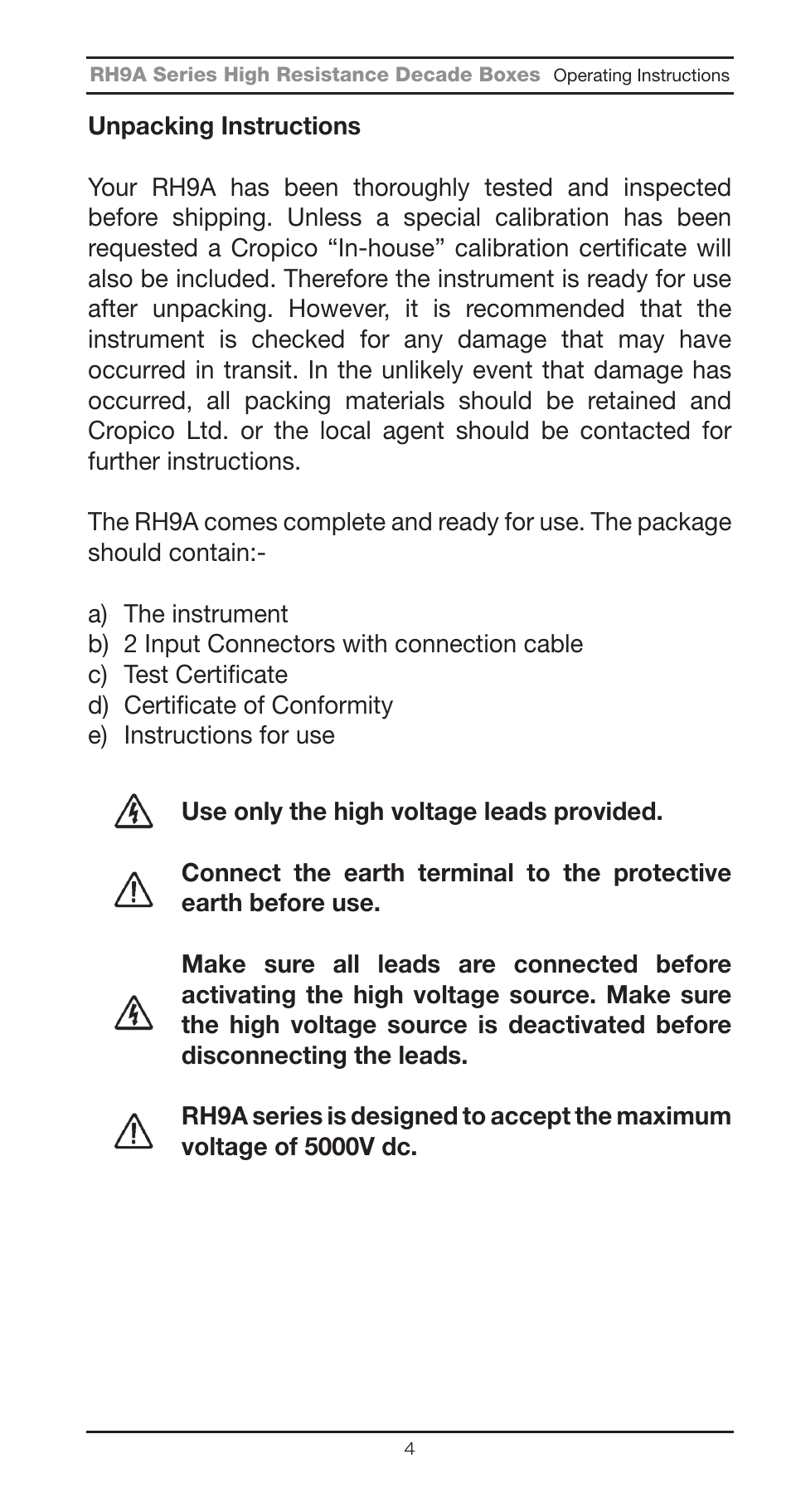 Seaward RH9A Series User Manual | Page 7 / 16