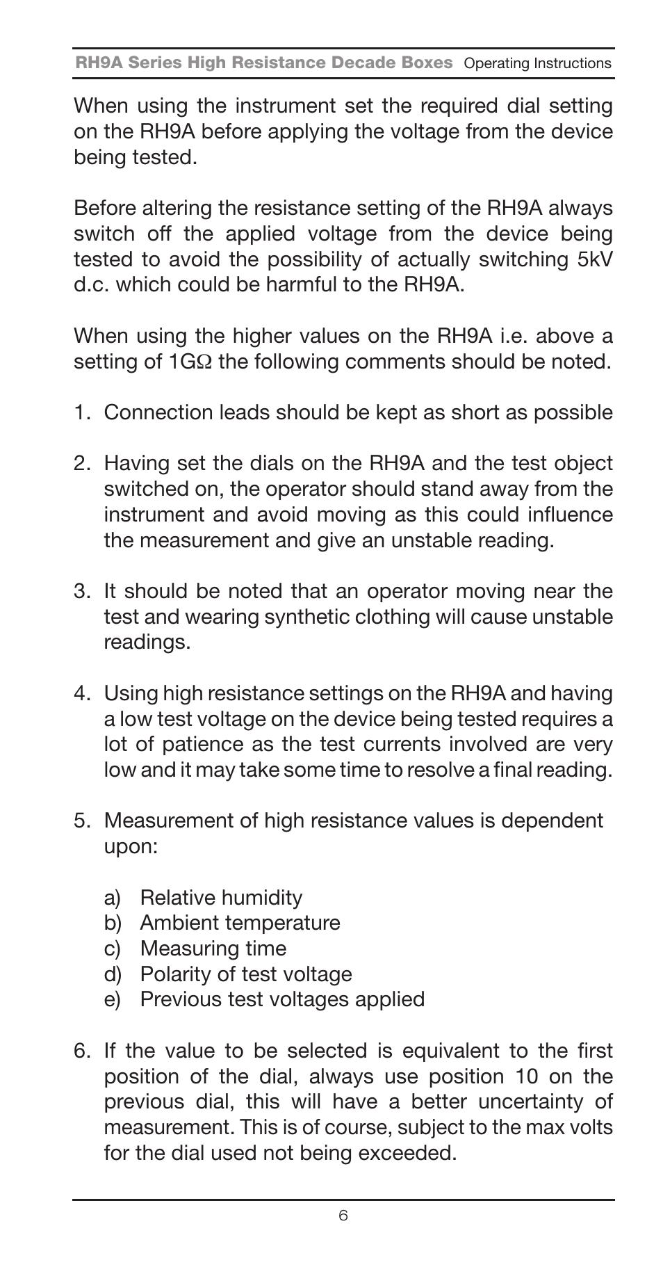 Seaward RH9A Series User Manual | Page 9 / 16