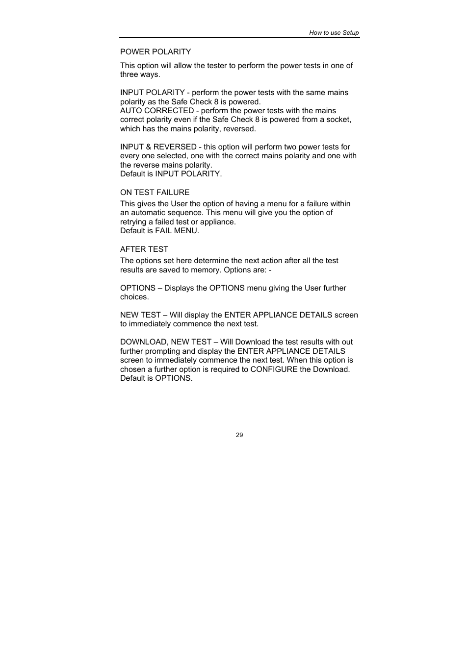 Seaward SafeCheck 8 User Manual | Page 30 / 49