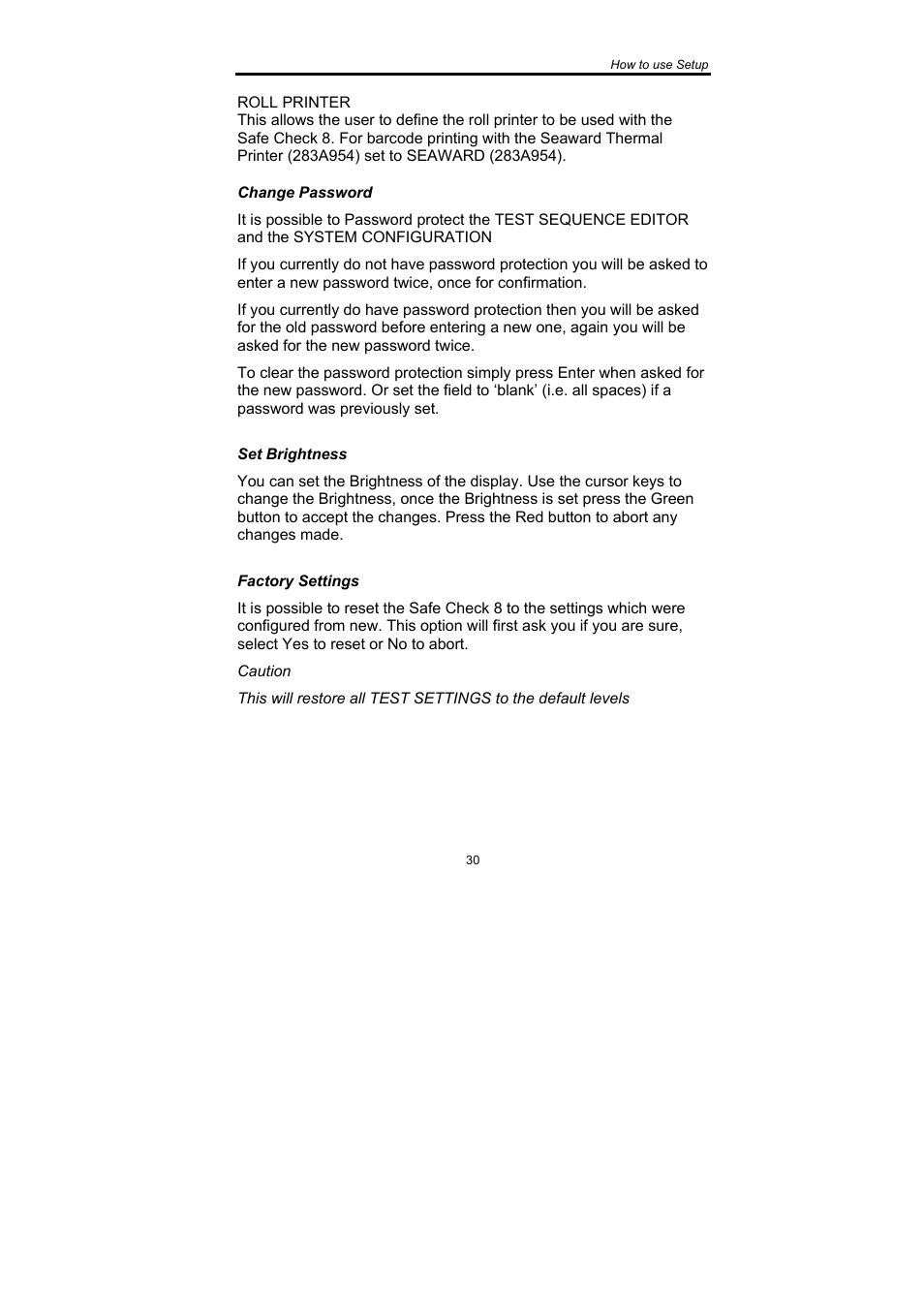 Seaward SafeCheck 8 User Manual | Page 31 / 49