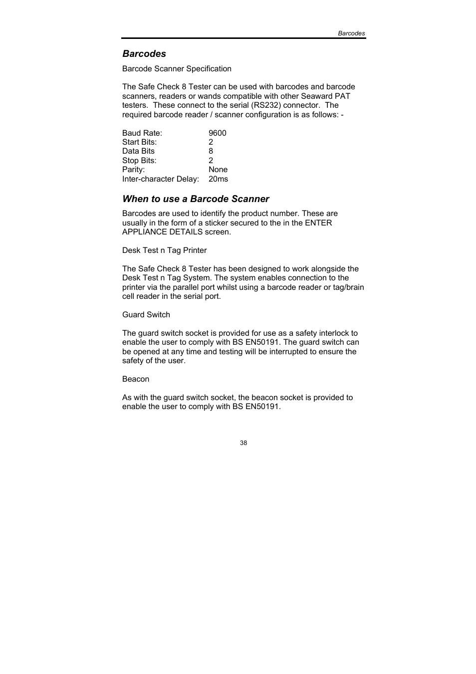 Seaward SafeCheck 8 User Manual | Page 39 / 49