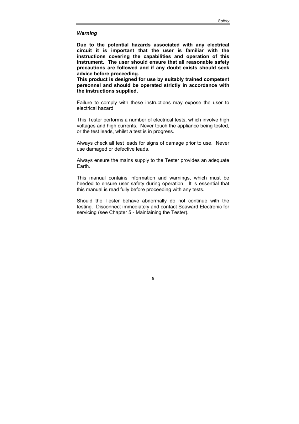 Seaward SafeCheck 8 User Manual | Page 6 / 49