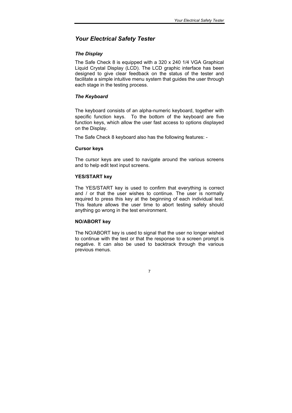 Your electrical safety tester | Seaward SafeCheck 8 User Manual | Page 8 / 49