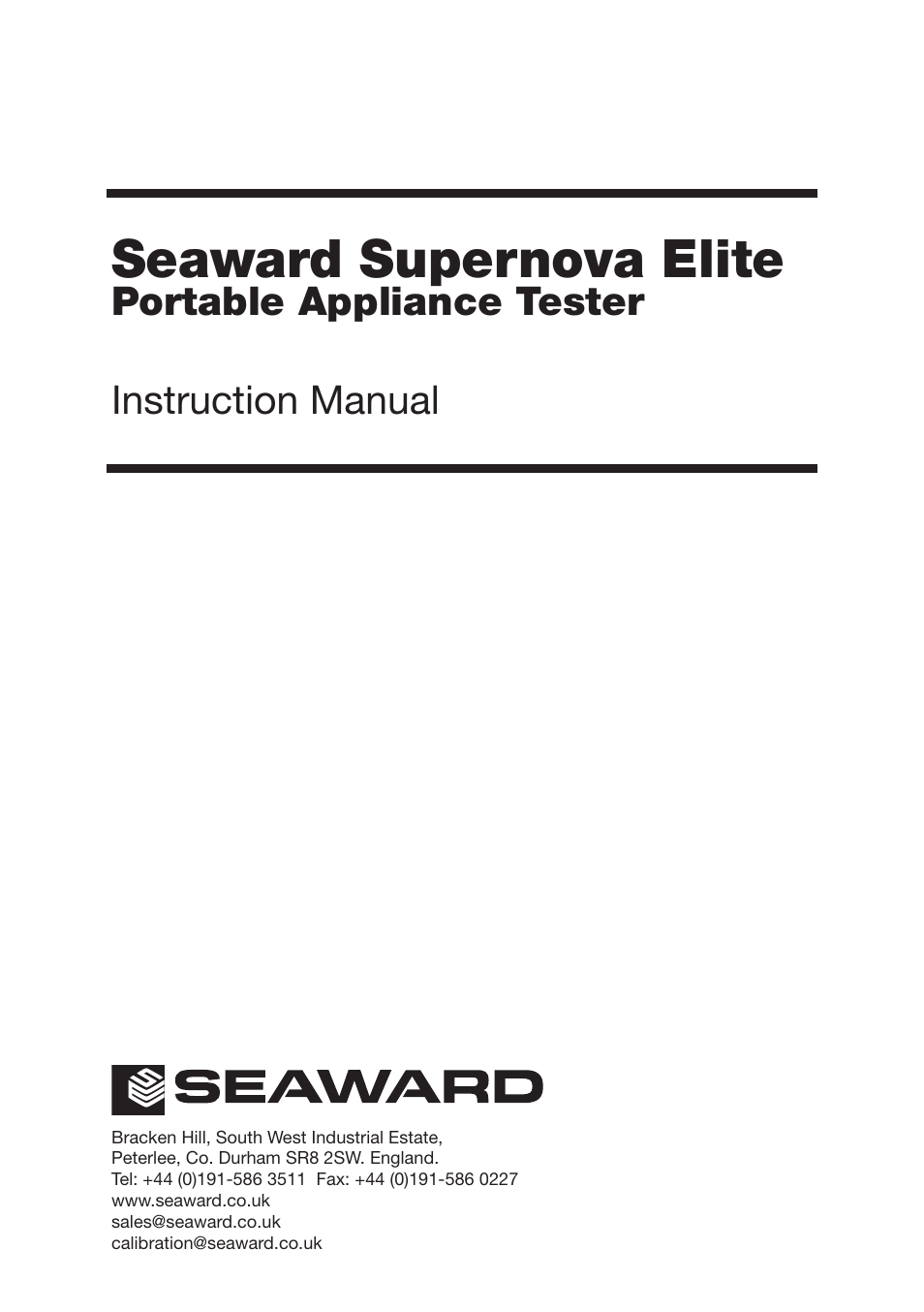 Seaward Supernova Elite User Manual | 118 pages