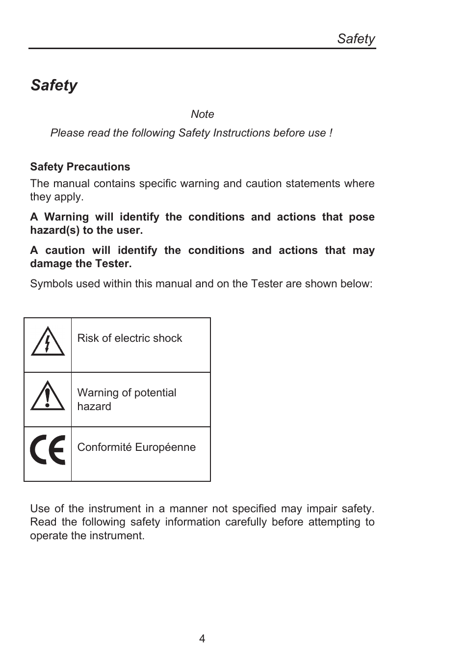 Safety | Seaward Supernova Elite User Manual | Page 14 / 118