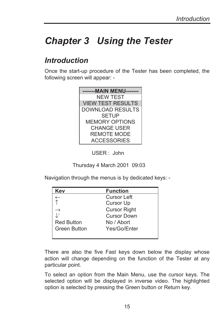 Chapter 3 using the tester, Introduction | Seaward Supernova Elite User Manual | Page 25 / 118