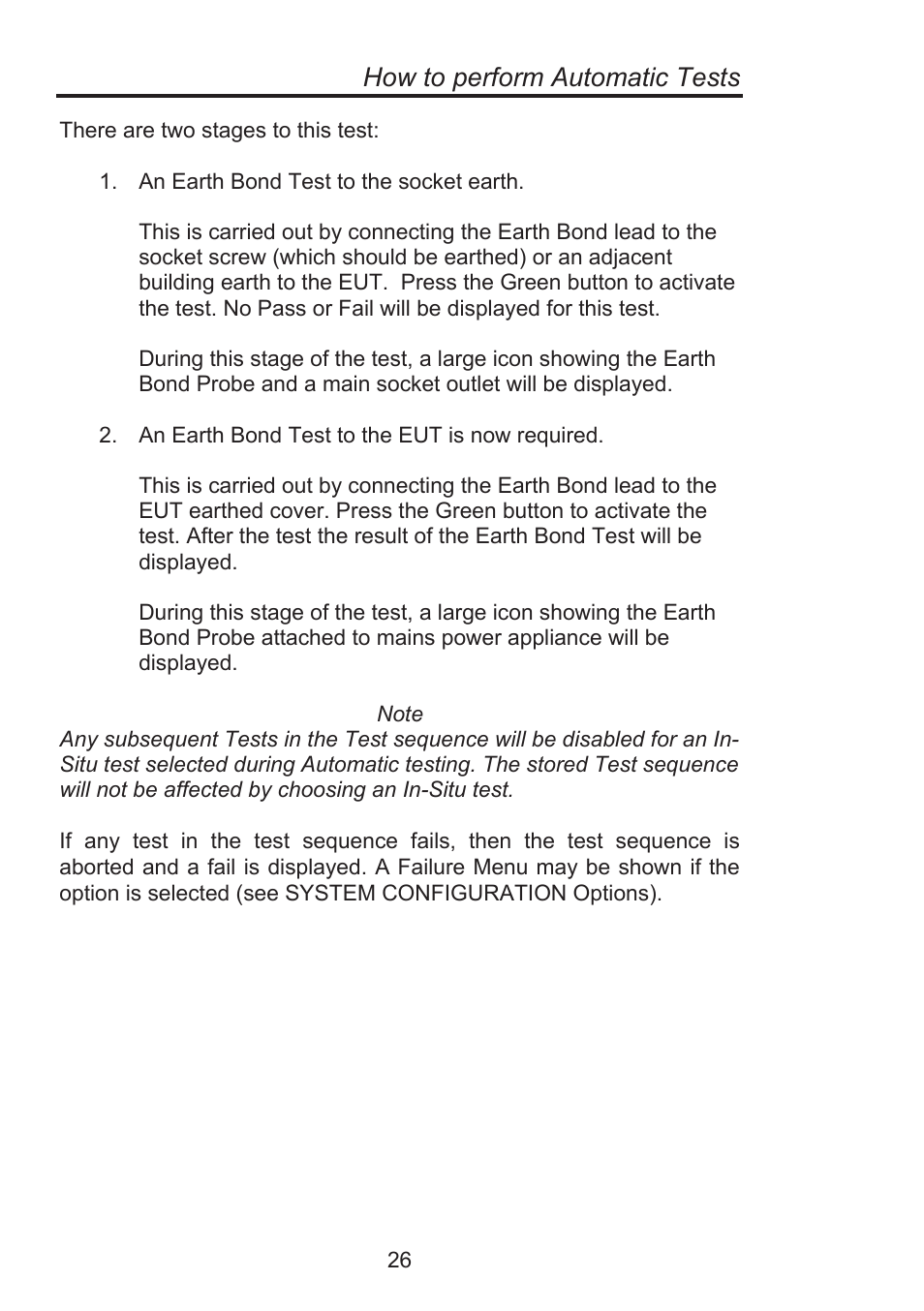 How to perform automatic tests | Seaward Supernova Elite User Manual | Page 36 / 118