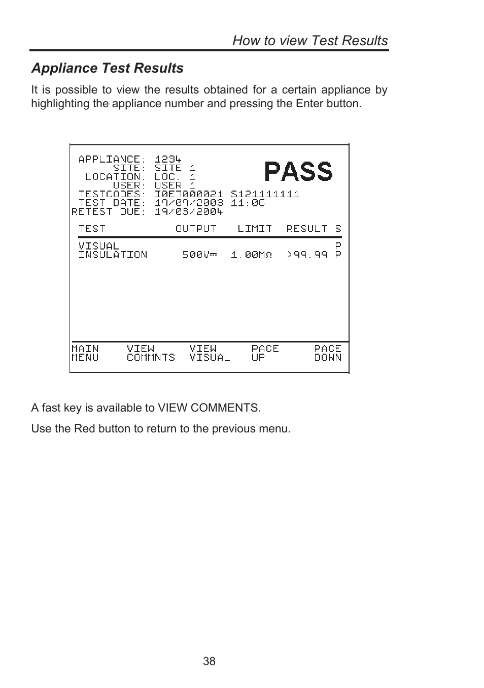 How to view test results, Appliance test results | Seaward Supernova Elite User Manual | Page 48 / 118