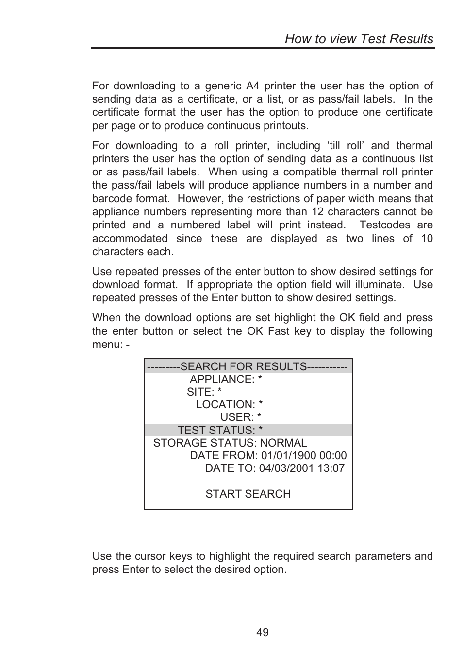 How to view test results | Seaward Supernova Elite User Manual | Page 59 / 118