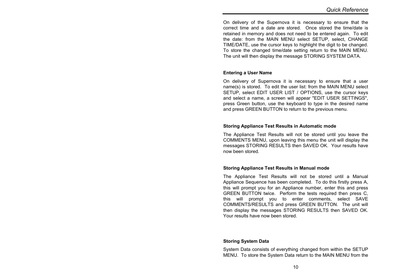 Seaward Supernova User Manual | Page 20 / 104