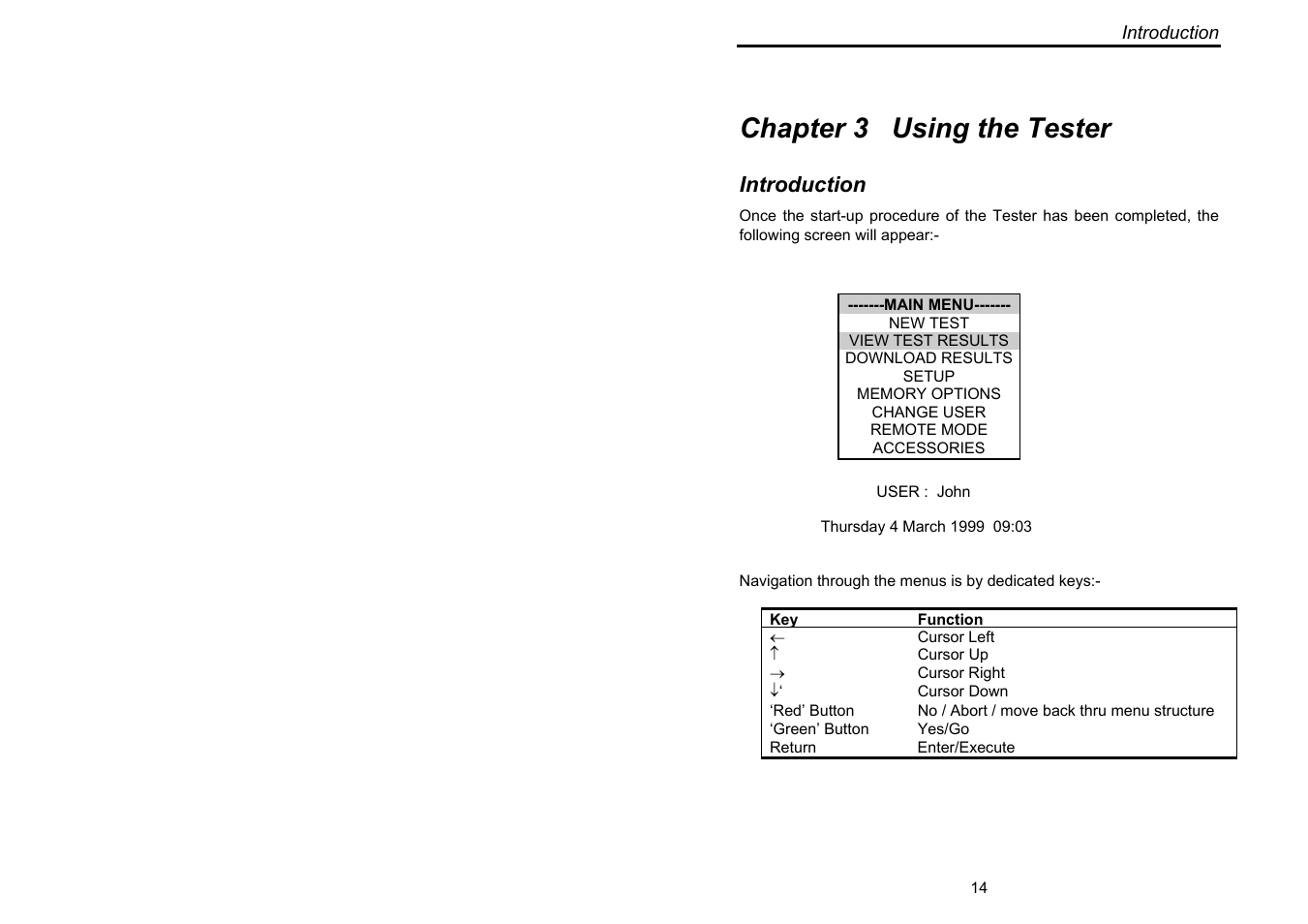 Chapter 3 using the tester, Introduction | Seaward Supernova User Manual | Page 24 / 104