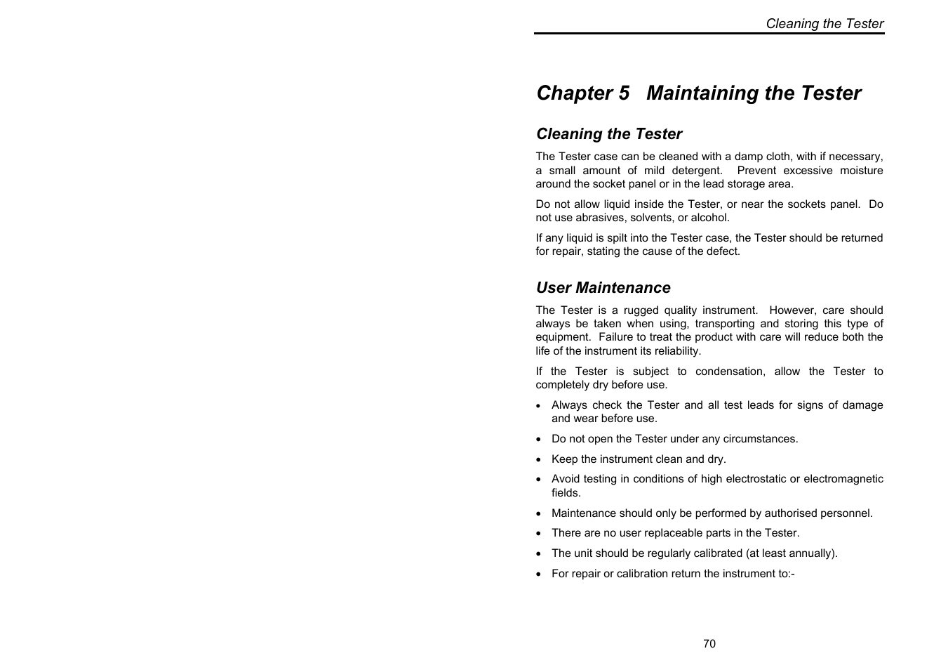 Chapter 5 maintaining the tester | Seaward Supernova User Manual | Page 80 / 104