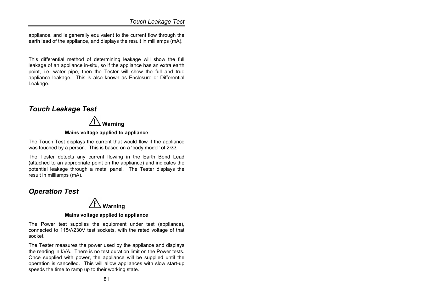 Seaward Supernova User Manual | Page 91 / 104