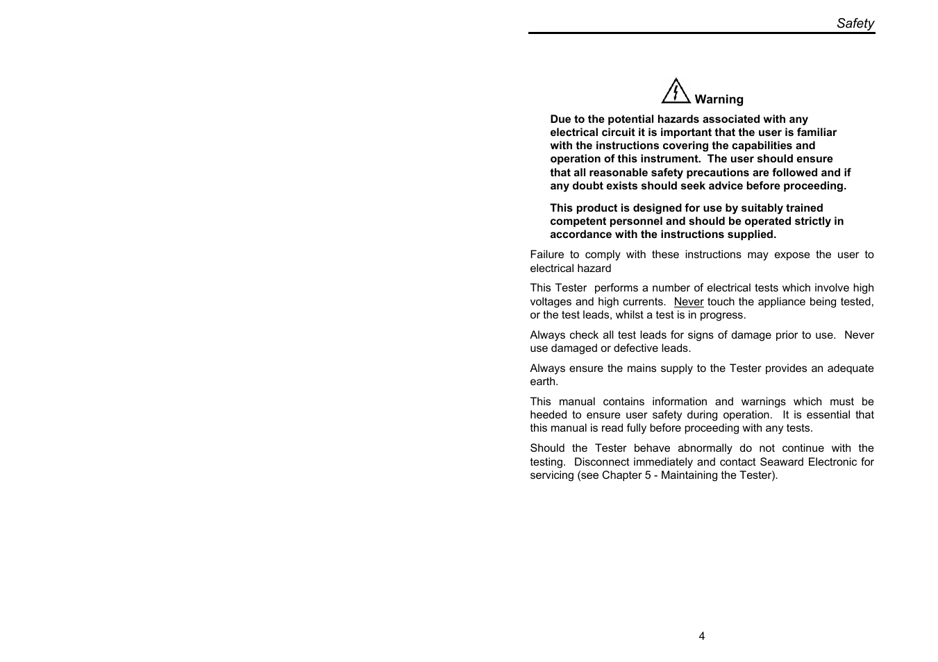 Seaward Supernova XE User Manual | Page 14 / 104