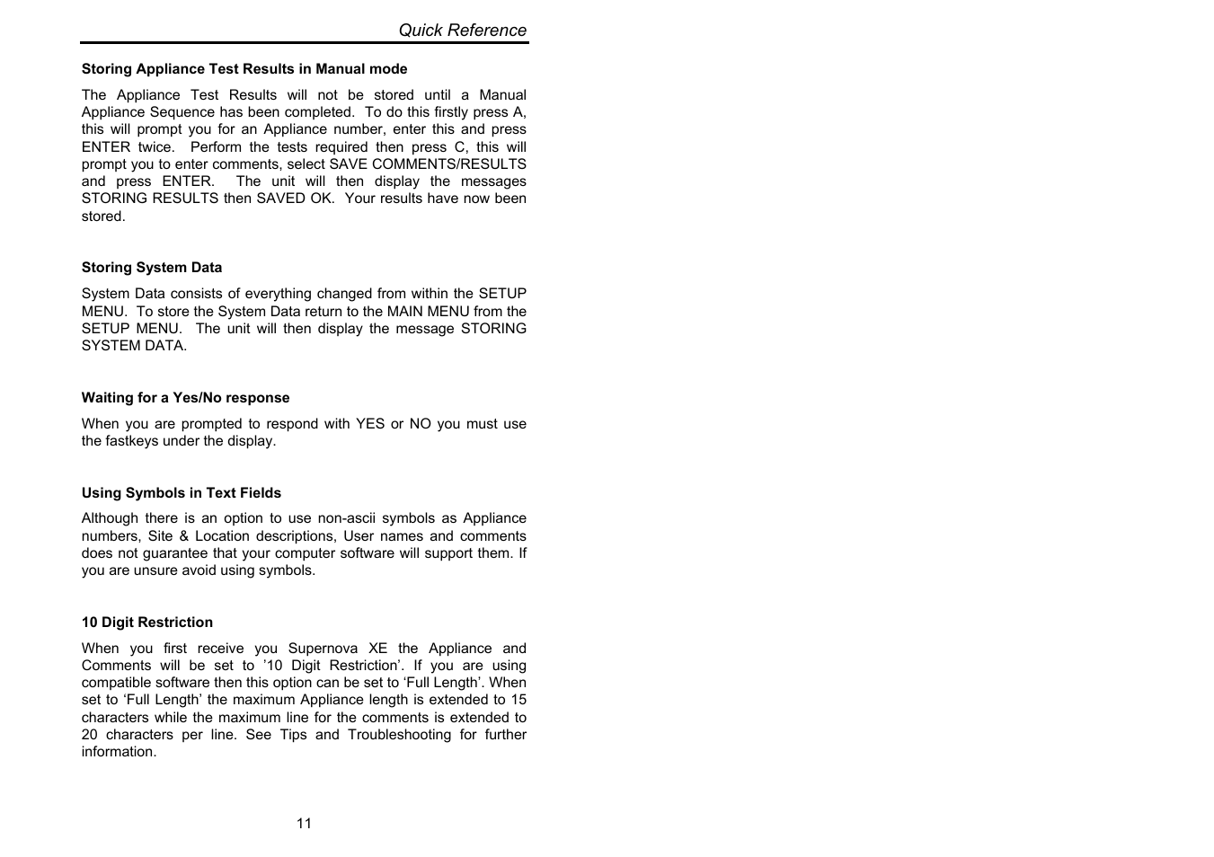 Seaward Supernova XE User Manual | Page 21 / 104