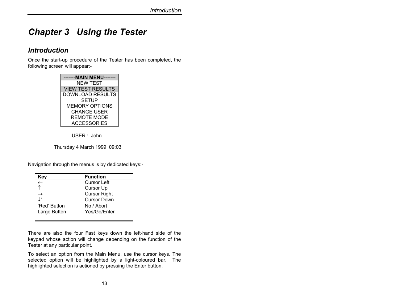 Chapter 3 using the tester, Introduction | Seaward Supernova XE User Manual | Page 23 / 104