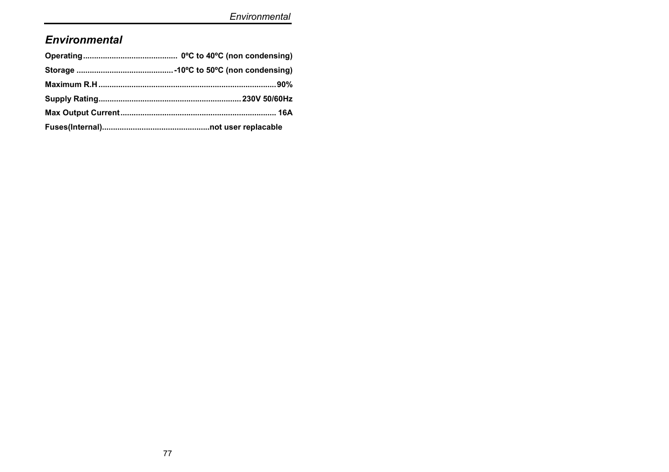 Environmental | Seaward Supernova XE User Manual | Page 87 / 104