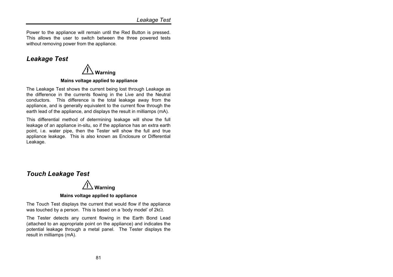 Seaward Supernova XE User Manual | Page 91 / 104