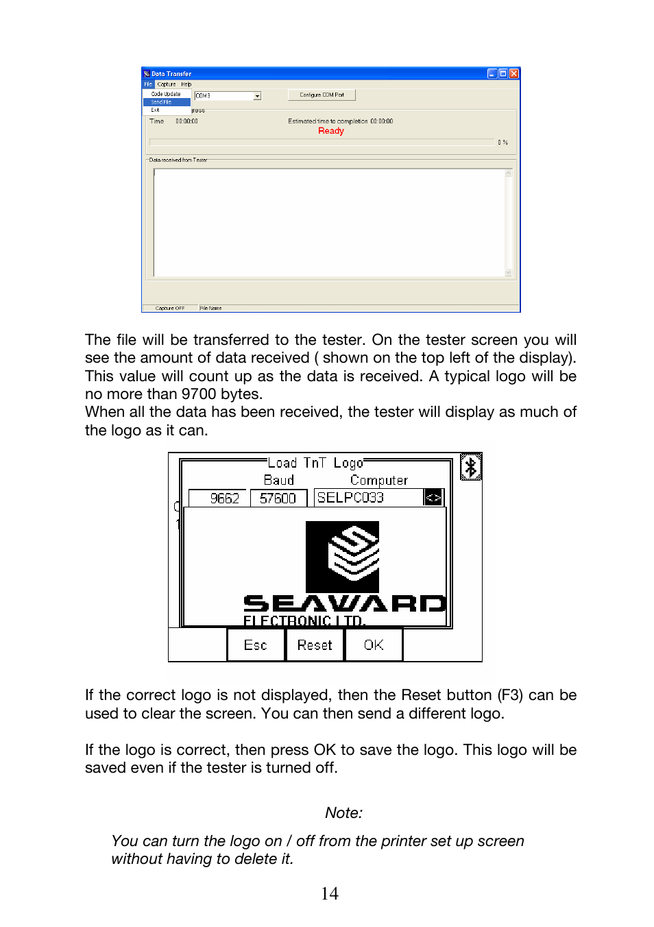 Seaward Test n Tag Printer User Manual | Page 15 / 32